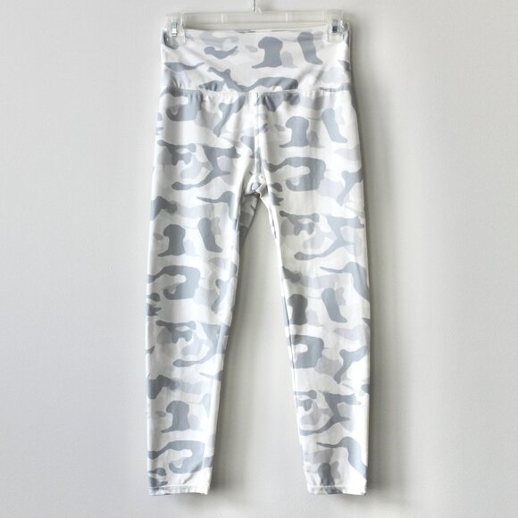 Marika White Grey Camo Print Athleisure Sporty Leggings Small - Picture 1 of 5